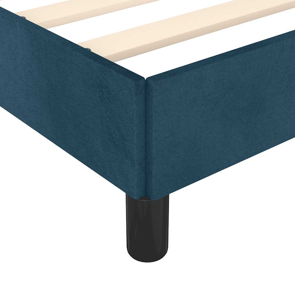 Polsterbett Samt 120x190 cm Dunkelblau - Outlet bis zu 35% reduziert