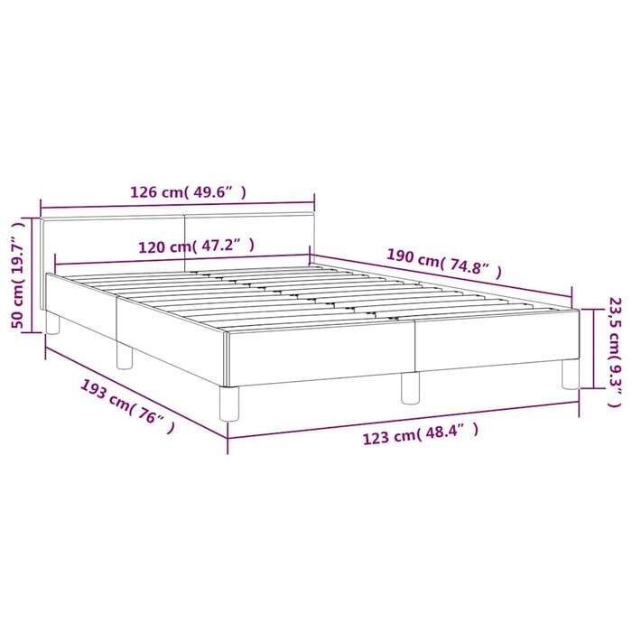 Polsterbett Samt 120x190 cm Dunkelblau - Outlet bis zu 35% reduziert