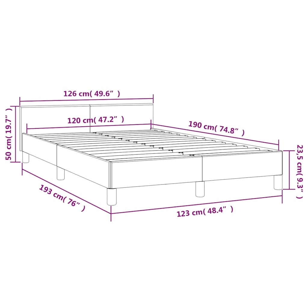 Polsterbett Samt 120x190 cm Dunkelblau - Outlet bis zu 35% reduziert