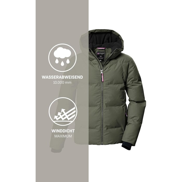 Gesteppte Mädchen-Winterjacke, wasserabweisend, Dunkelblau - bis zu 29% Rabatt