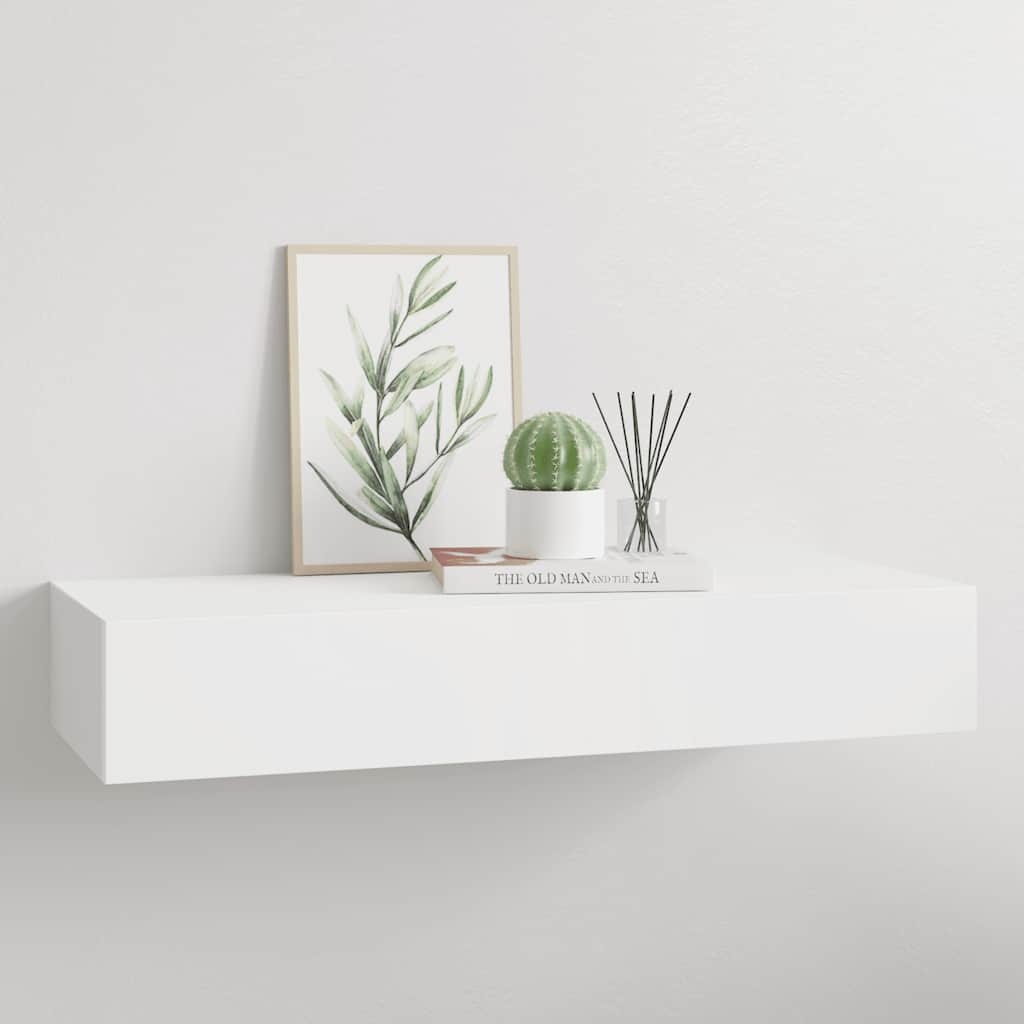 Wandregal mit Schublade 60x23,5cm - Weiß - Jetzt bis zu 33% sparen