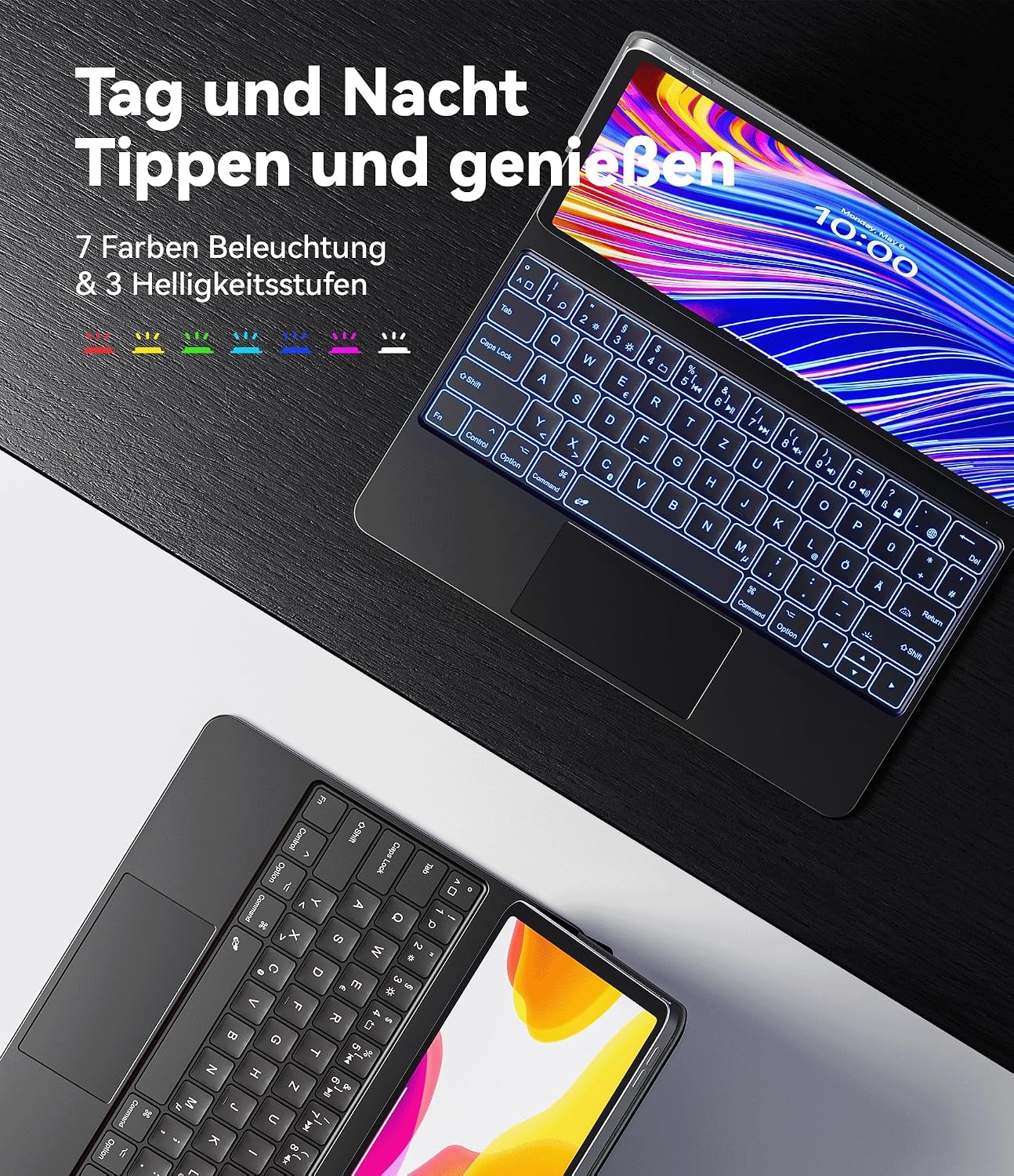 Earto Tastaturhülle für iPad Pro & Air bis zu 34% reduziert - QWERTZ