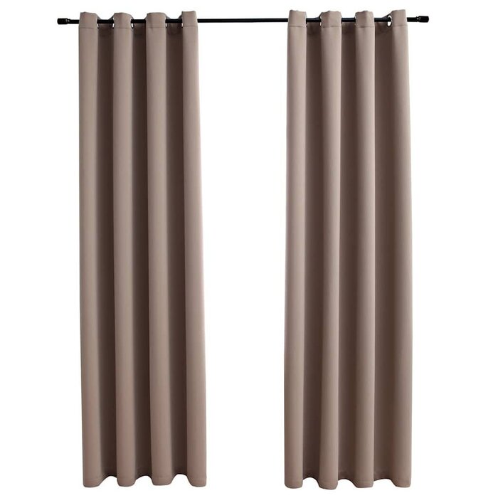 Vidaxl Verdunkelungsvorhang 140x245 cm Taupe (2er-Set) - jetzt bis zu 36% sparen