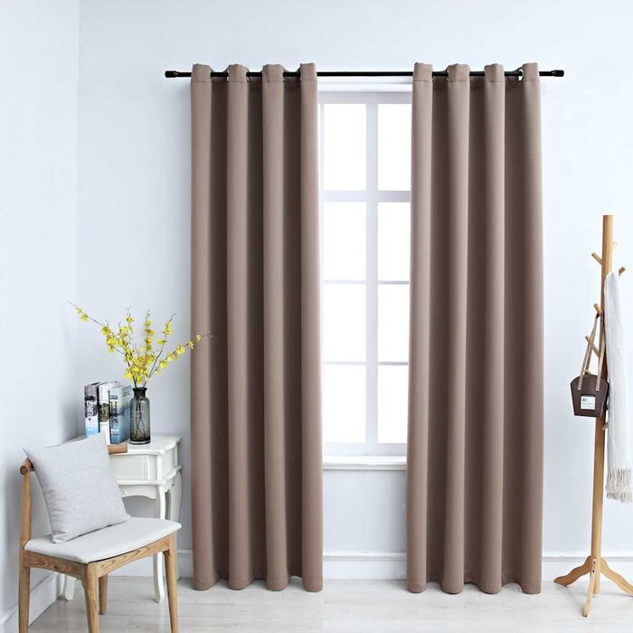 Vidaxl Verdunkelungsvorhang 140x245 cm Taupe (2er-Set) - jetzt bis zu 36% sparen