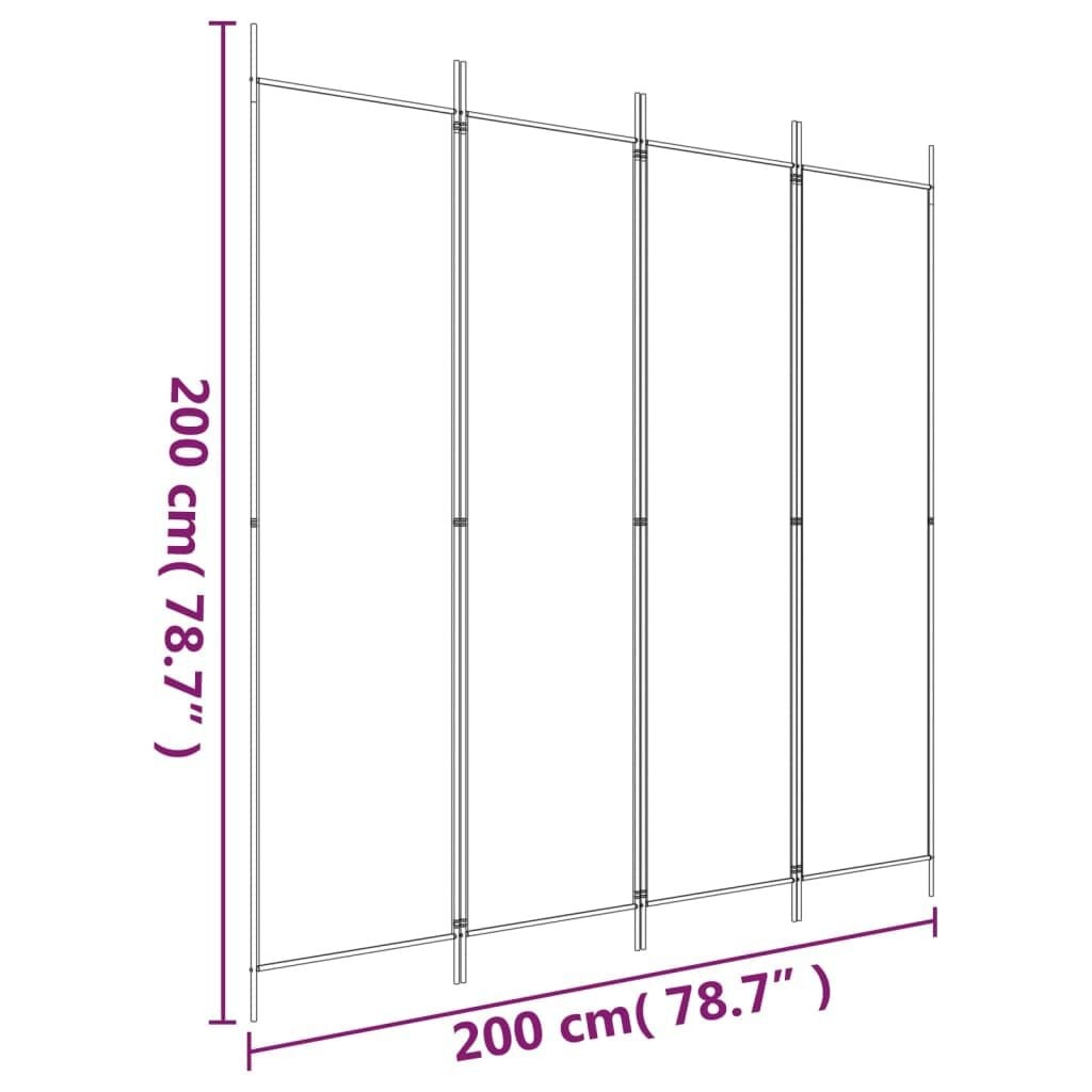 Vidaxl Raumteiler 4 Paneele 200x200 cm Weiß - Jetzt bis zu 36% Rabatt sichern