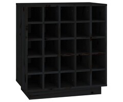 Vidaxl Weinschrank aus Kiefernholz - Schwarz, 55,5x34x61 cm - bis zu 57% Rabatt