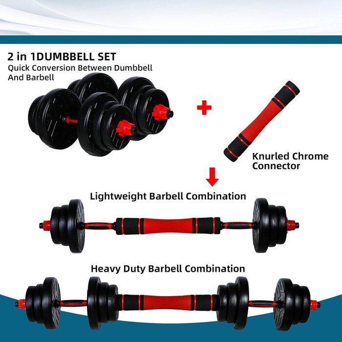 2-in-1 Hantelset 20 kg: Verstellbare Hanteln - Jetzt bis zu 33% sparen!