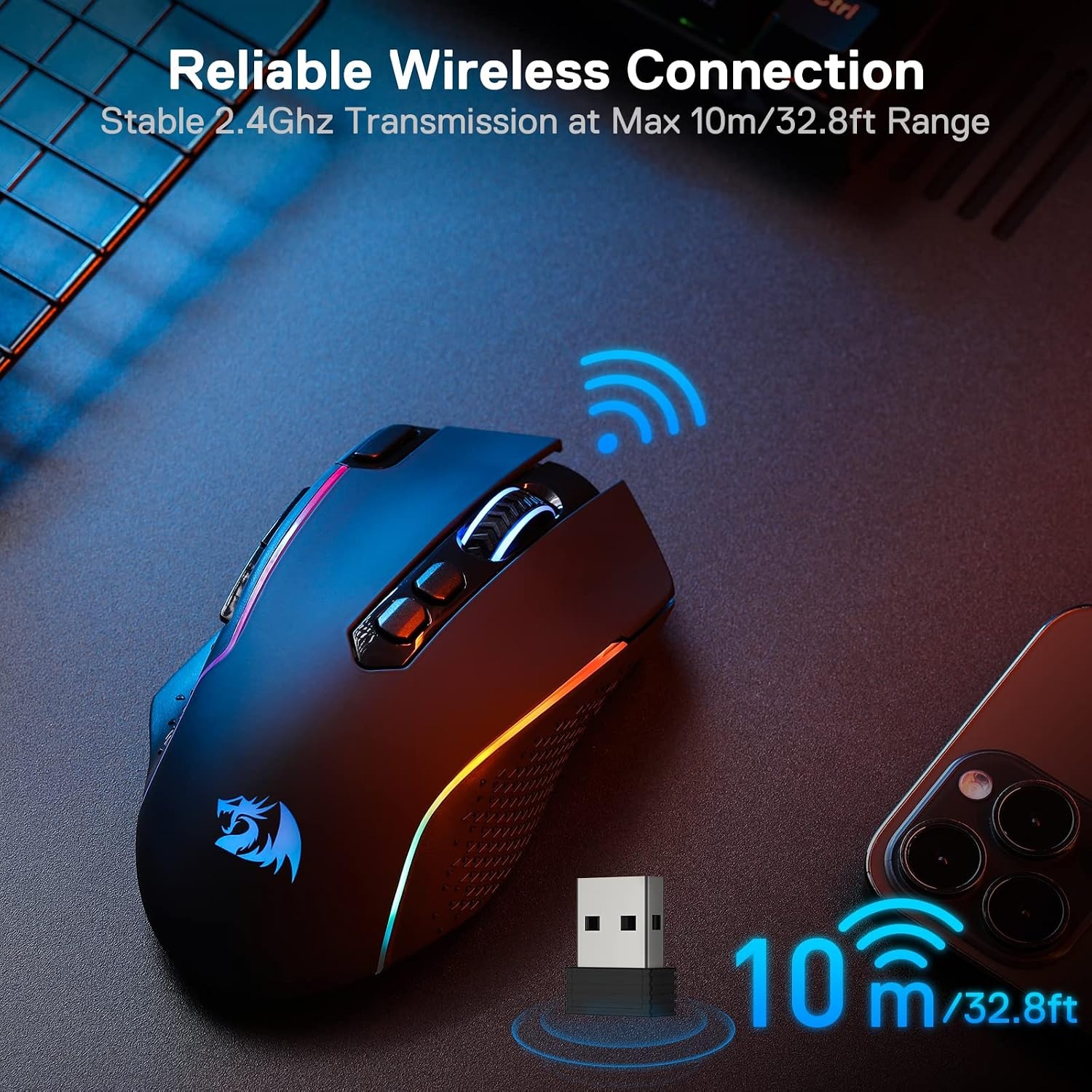 Kabellose Gaming-Maus, 10.000 DPI, RGB, bis zu 32% Rabatt