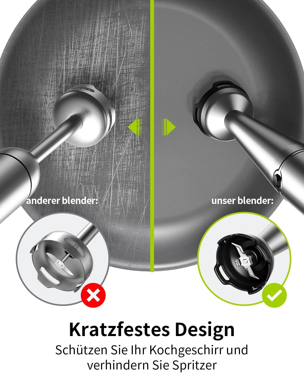 5-in-1 Stabmixer Set 1100W - Edelstahl - jetzt bis zu 33% günstiger sparen
