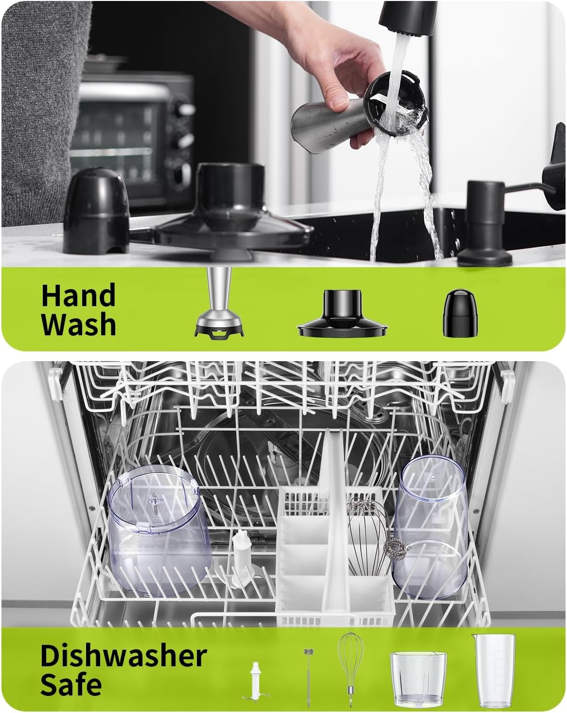 5-in-1 Stabmixer Set 1100W - Edelstahl - jetzt bis zu 33% günstiger sparen