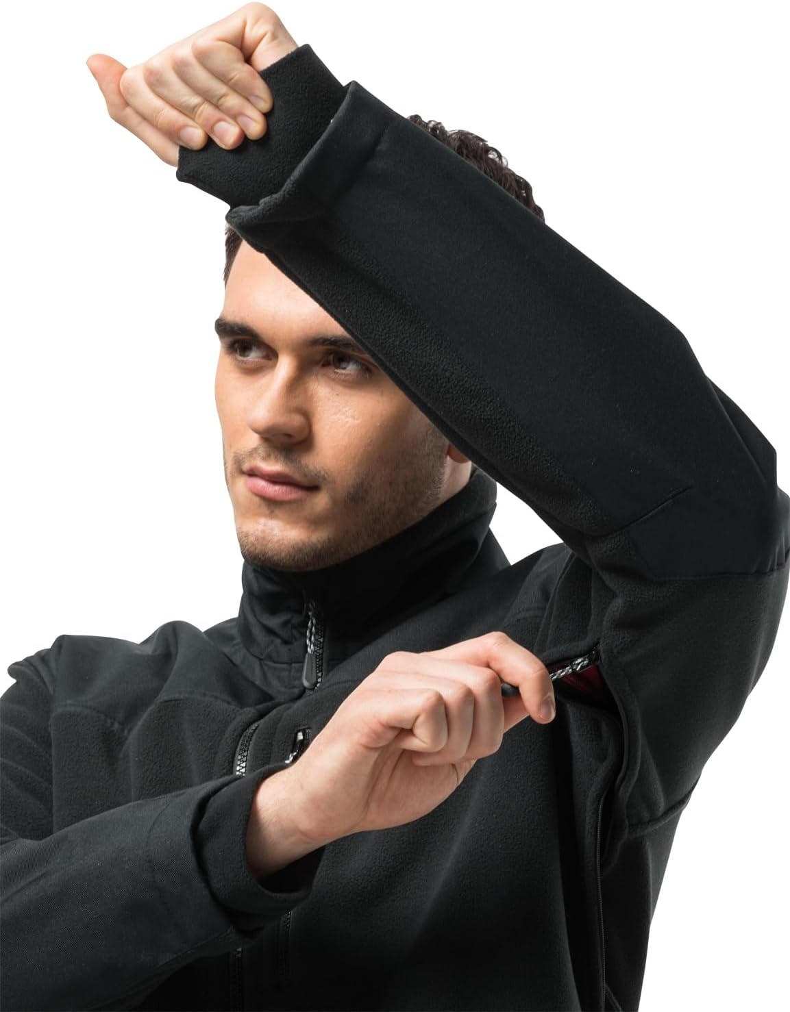 Winddichte Herren Fleecejacke mit Kapuze - bis zu 35% Rabatt im Outlet