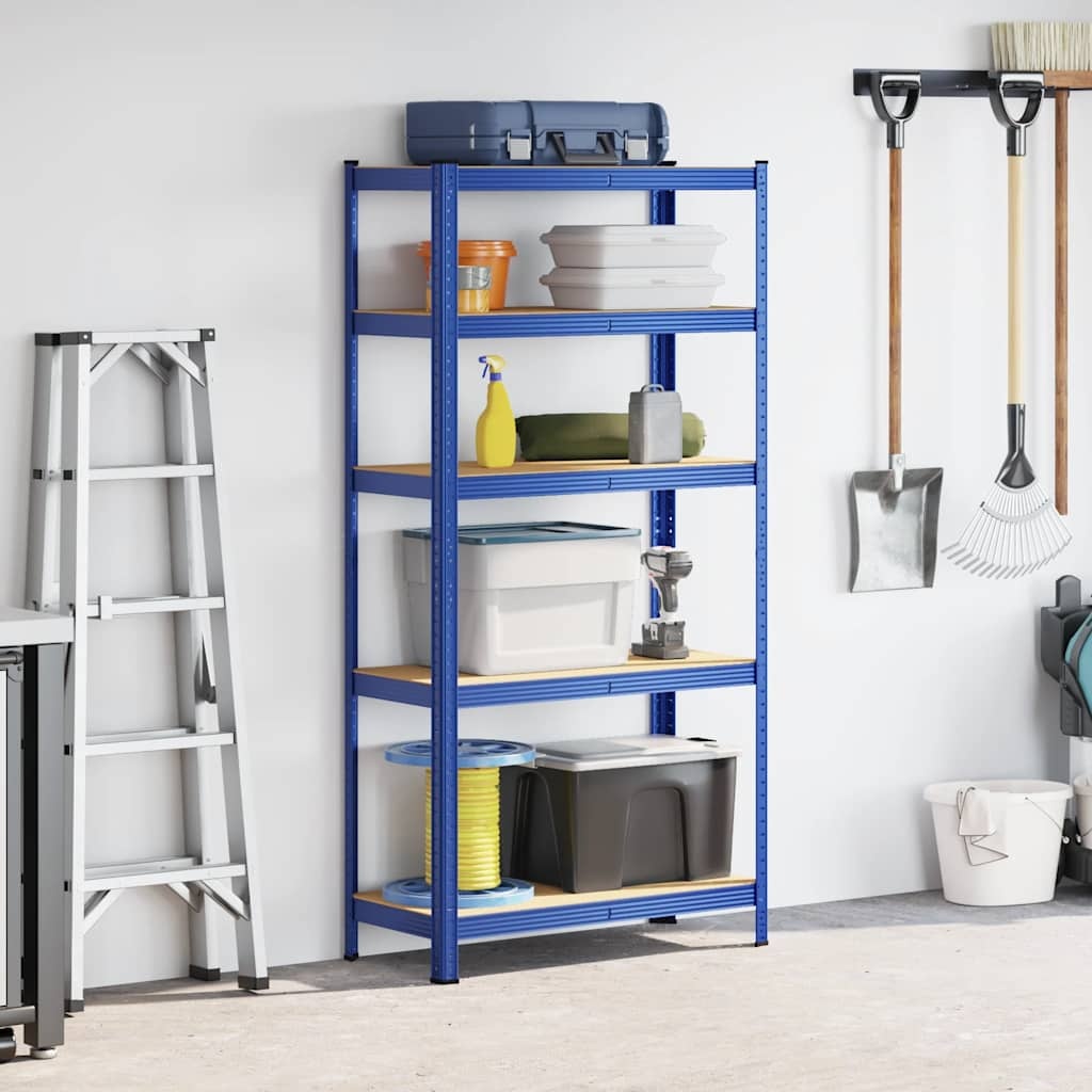 Vidaxl Schwerlastregal 180x90x40 cm, 5 Ebenen, blau - bis zu 33% günstiger
