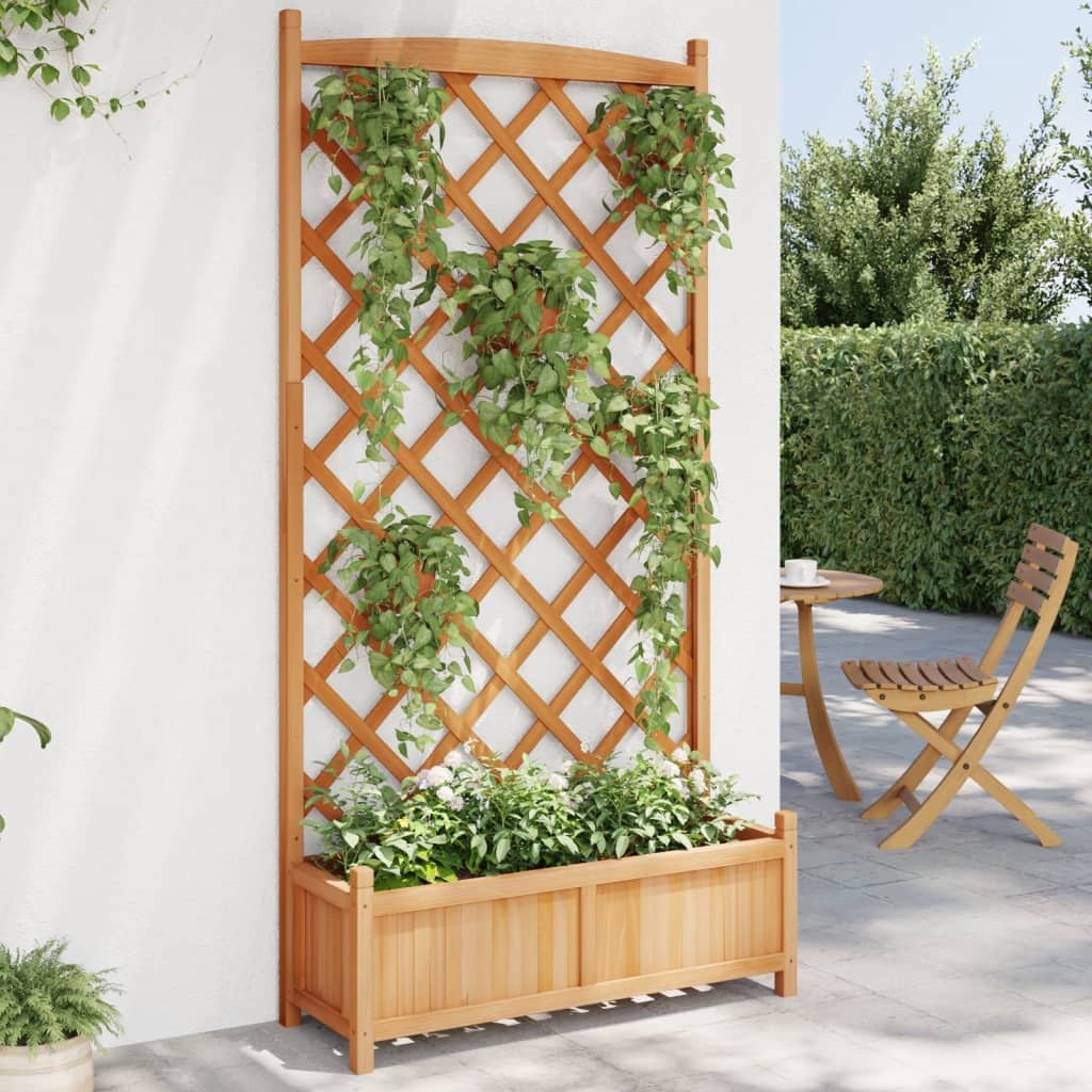 Vidaxl Pflanzkübel mit Rankgitter aus Tannenholz 90x180cm - bis zu 34% Rabatt