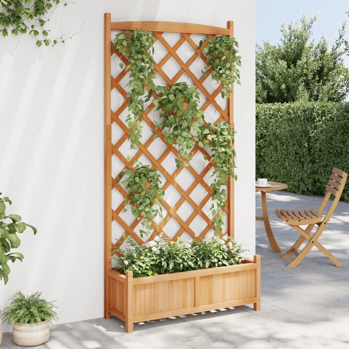 Vidaxl Pflanzkübel mit Rankgitter aus Tannenholz 90x180cm - bis zu 34% Rabatt