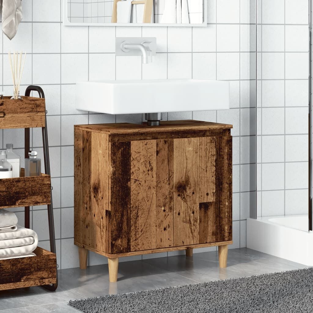 Vidaxl Waschbeckenunterschrank Altholz-Optik 58x33x60 cm - bis zu 32% reduziert