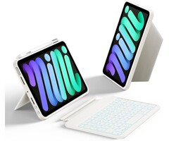 Hou iPad Mini 7/6 Tastatur-Hülle: 180° verstellbar, QWERTY, Elfenbein - bis zu 50%
