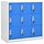 Robuster 9-Fach Spindschrank - Hellgrau & Blau - Outlet-Deal bis zu 53% sparen
