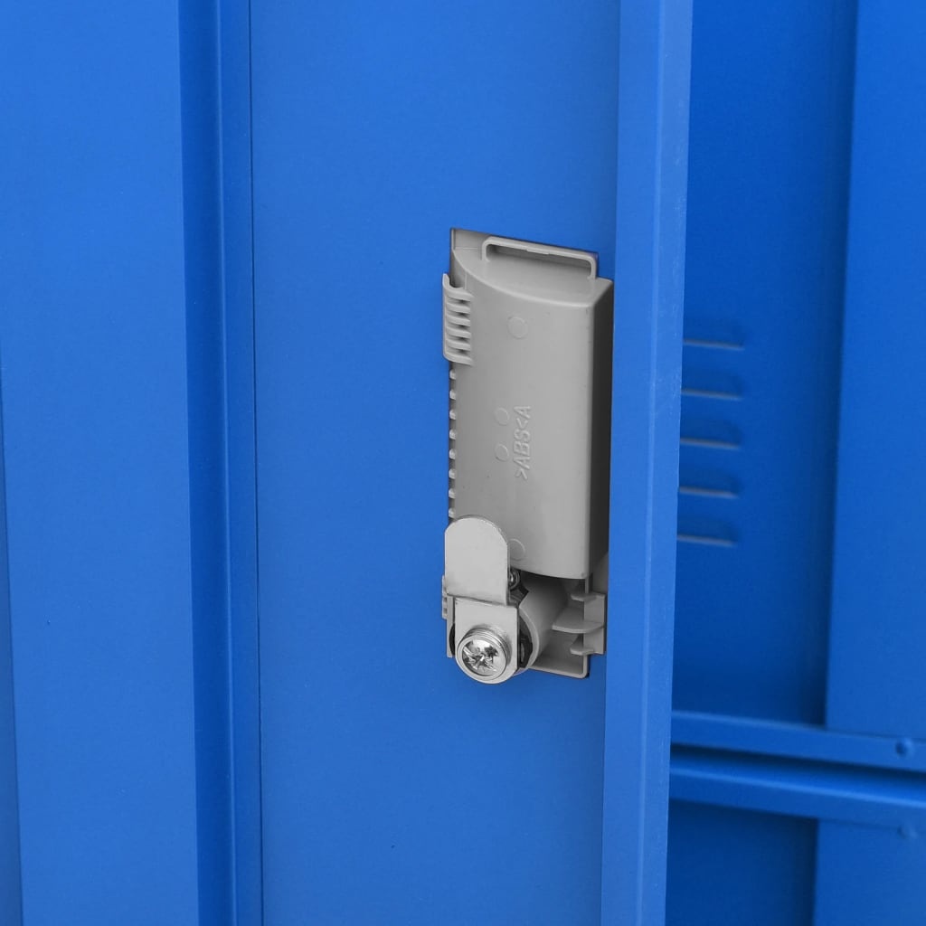 Vidaxl Robuster 9-Fach Spindschrank - Hellgrau & Blau - Outlet-Deal bis zu 53% sparen