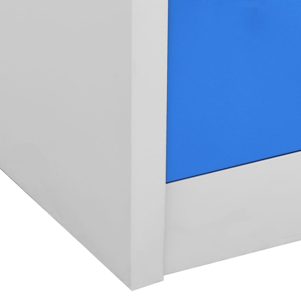 Vidaxl Robuster 9-Fach Spindschrank - Hellgrau & Blau - Outlet-Deal bis zu 53% sparen