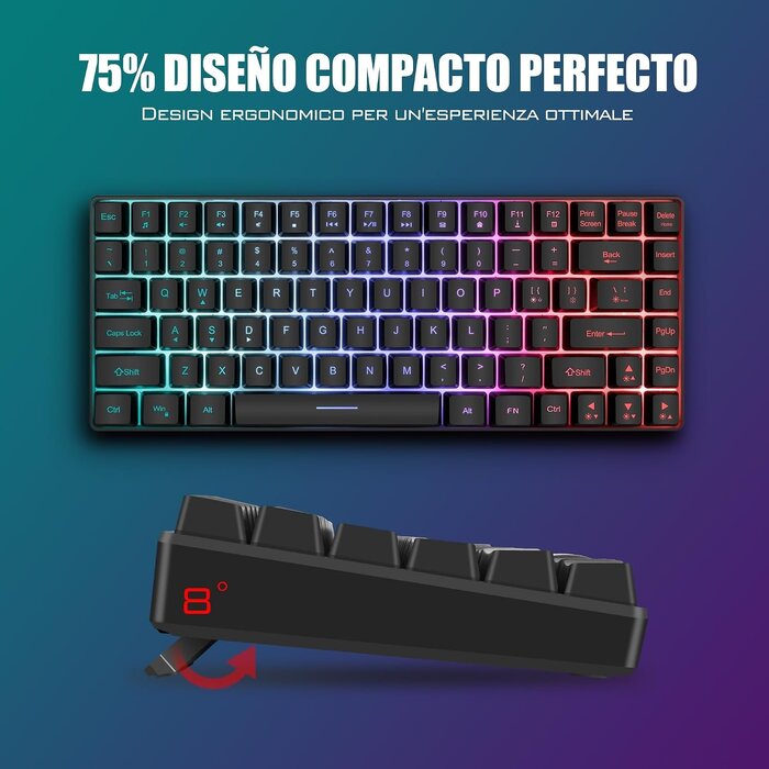 Kabelloses 75% Gaming-Tastatur & Maus Set - RGB - Sparen Sie bis zu 29%