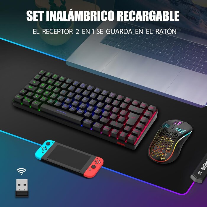 Mechanisches Wireless Gaming-Set: Tastatur & Maus - bis zu 33% Rabatt