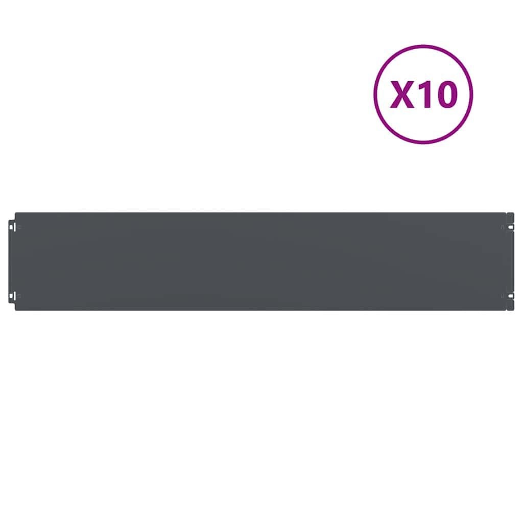 Vidaxl 10er-Set Rasenkanten aus Stahl Anthrazit - Outlet-Schnäppchen bis zu 35% Rabatt