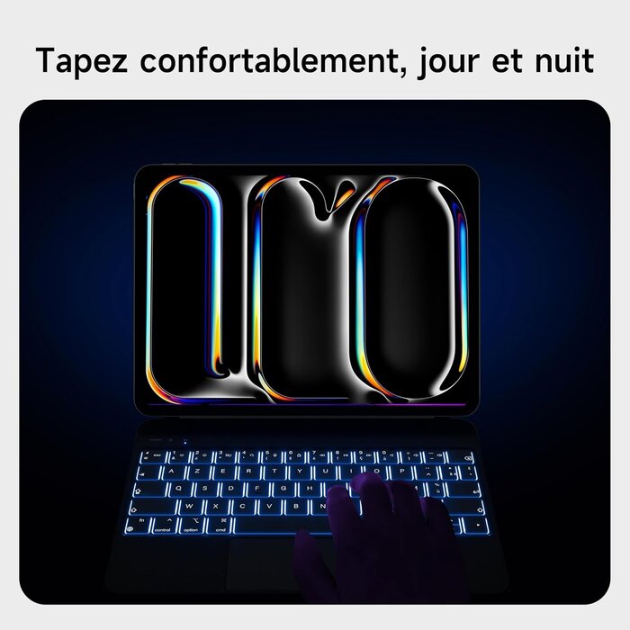 Hou Tastaturhülle iPad Pro 11" M4 (2024) AZERTY - Schwarz - Bis zu 29% Rabatt