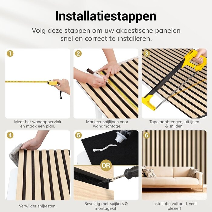 Tonor Akustik-Wandpaneele 4er-Set 120x60 cm - Holzdesign - bis zu 34% sparen