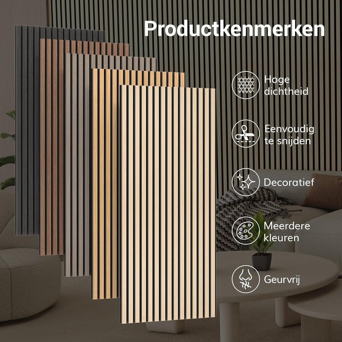 Tonor Akustik-Wandpaneele 4er-Set 120x60 cm - Holzdesign - bis zu 34% sparen