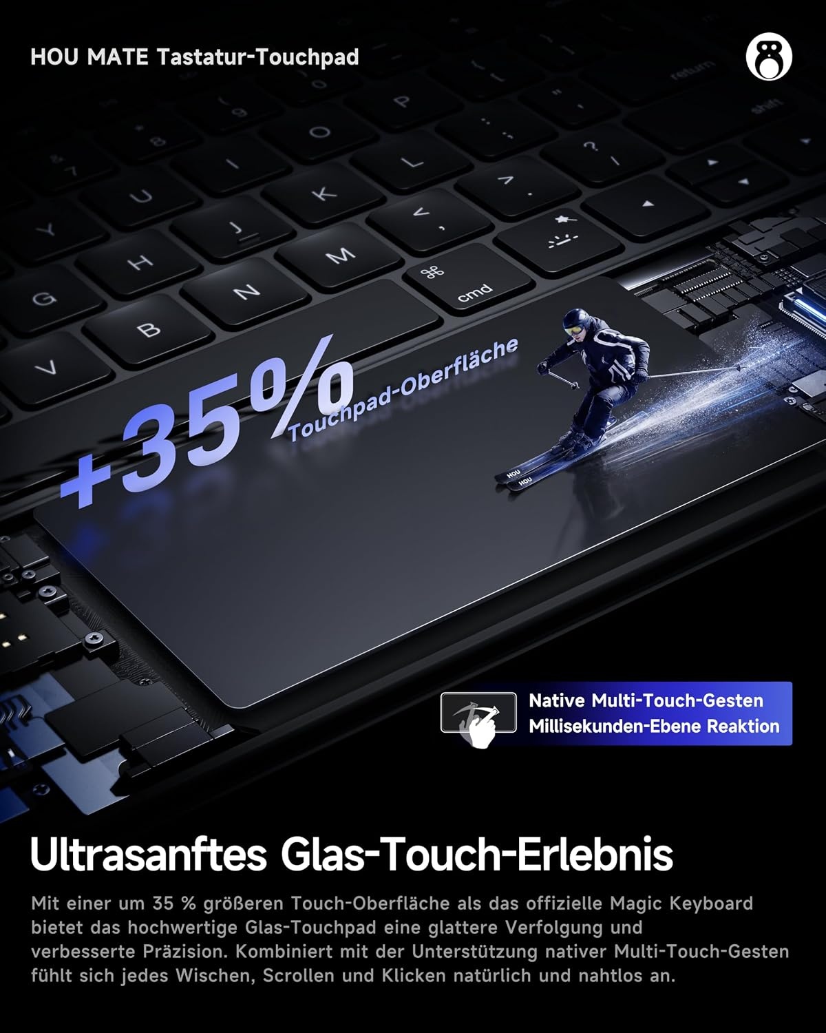 Hou iPad Tastatur-Hülle (QWERTZ) für 13" & 12.9" Modelle - Outlet bis zu 34% Rabatt