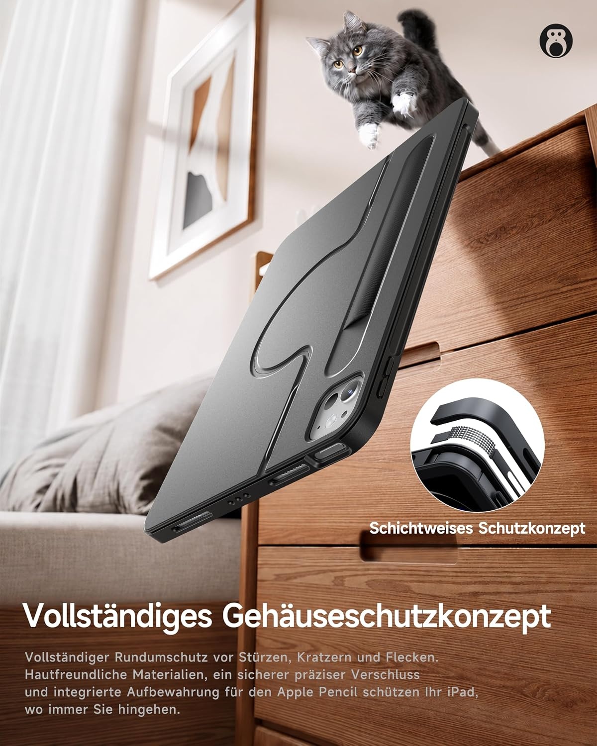 Hou iPad Tastatur-Hülle (QWERTZ) für 13" & 12.9" Modelle - Outlet bis zu 34% Rabatt