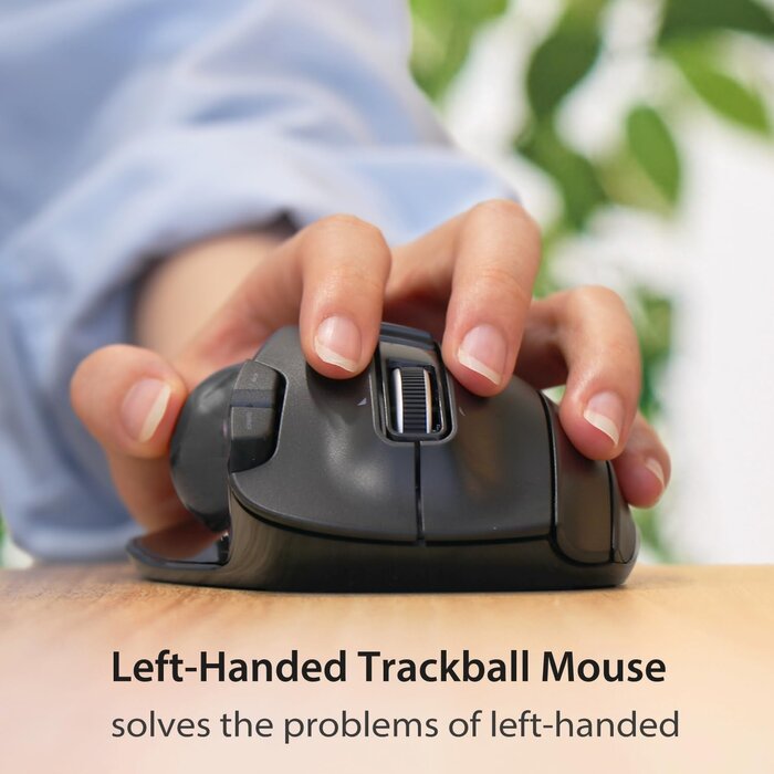 Ergonomische Linkshänder Trackball-Maus - Kabellos - jetzt bis zu 28% sparen