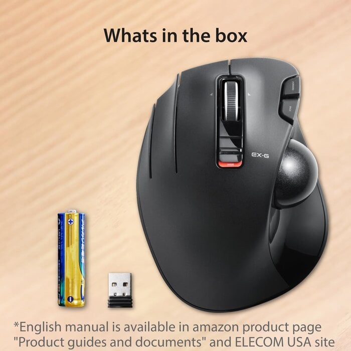 Ergonomische Linkshänder Trackball-Maus - Kabellos - jetzt bis zu 28% sparen