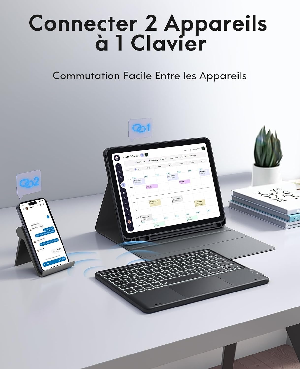 Earto iPad 10. Gen Tastatur mit Trackpad - QWERTY-Layout - bis zu 28% sparen