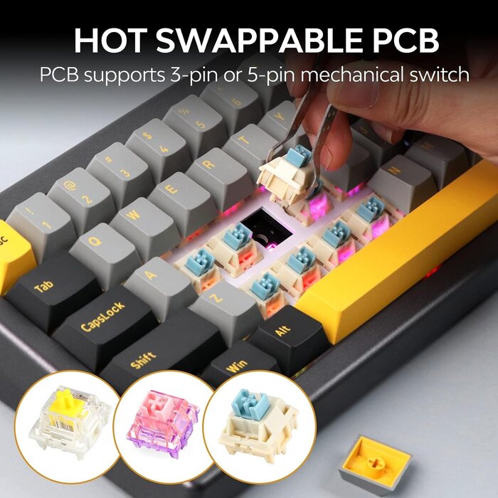 Mechanische 65% Tastatur: Gasket-Mount & RGB - Outlet: bis zu 34% Rabatt