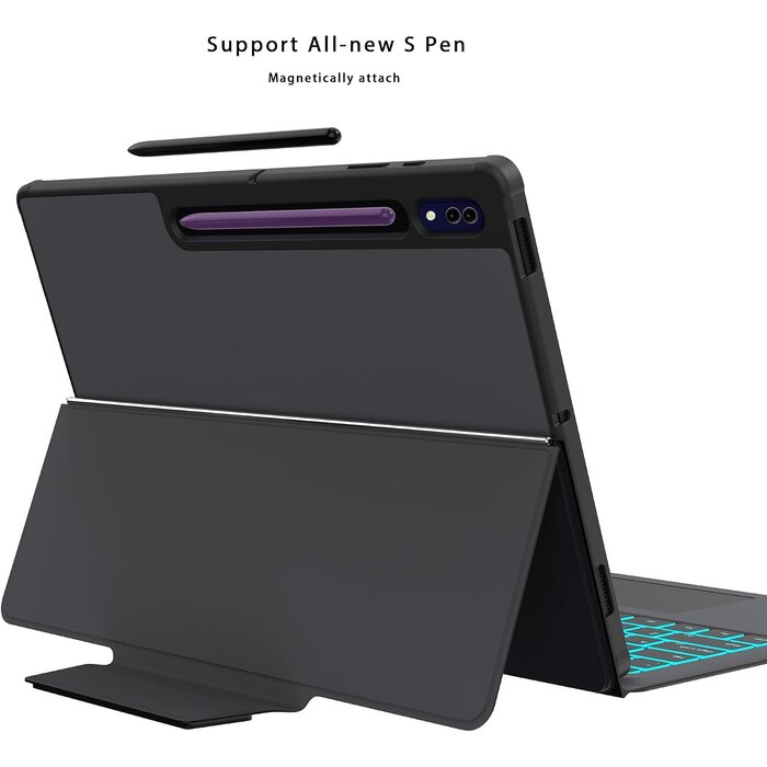Beleuchtete Tastaturhülle für Samsung Tab S9/S8 Ultra - AZERTY - bis zu 33% Rabatt