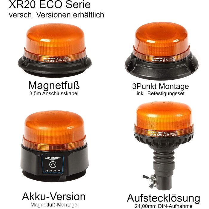 LED-Warnleuchte XR20 ECO Gelb - Magnetfuß - bis zu 34% sparen