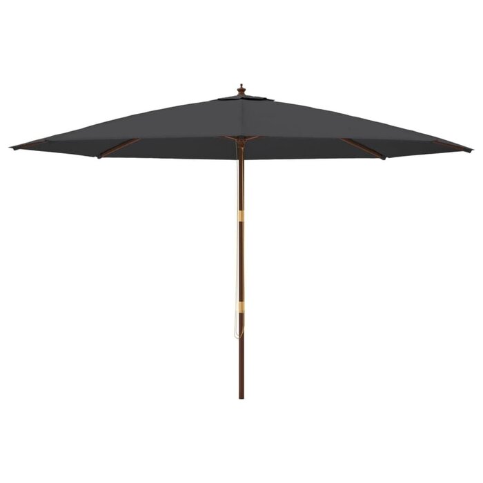 Vidaxl Luxus Sonnenschirm Holzmast 400cm Schwarz - Outlet bis zu 49% Rabatt