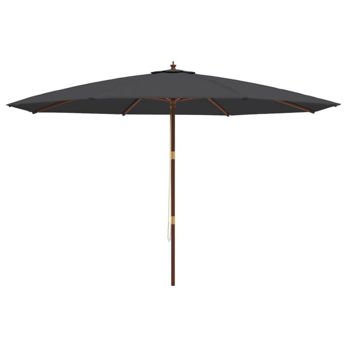 Vidaxl Luxus Sonnenschirm Holzmast 400cm Schwarz - Outlet bis zu 49% Rabatt