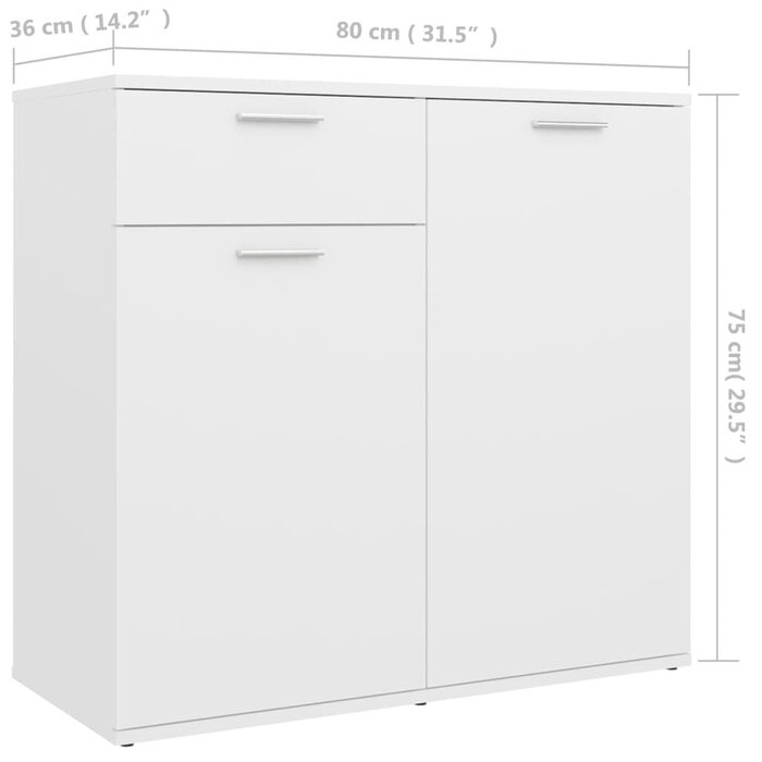 Vidaxl Modernes Sideboard in Weiß - Stilvoll & Praktisch - bis zu 54% sparen!