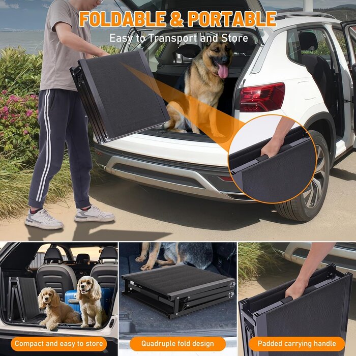 Extra breite Hunderampe 180x50cm, klappbar - bis zu 34% günstiger