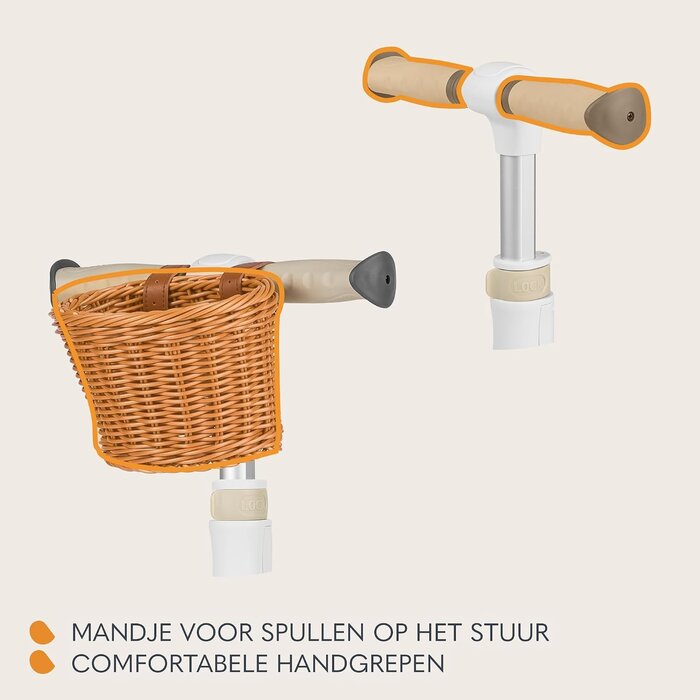 2-in-1 Kinderroller mit Sitz & LED-Rädern - Beige - jetzt bis zu 33% sparen