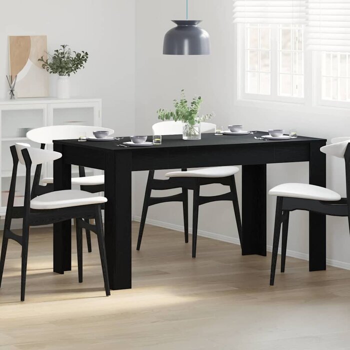 Vidaxl Moderner Esstisch Eichenoptik Schwarz 140cm - bis zu 34% günstiger