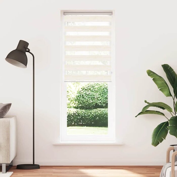 Vidaxl Doppelrollo Zebra 90x200 cm Marmorbeige - Jetzt bis zu 32% günstiger