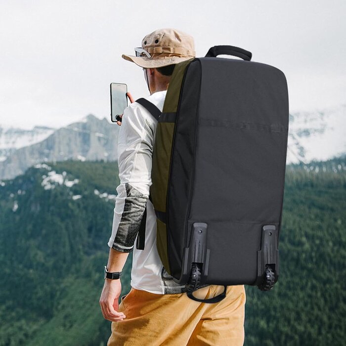 Faltbare XXL Reisetasche mit Rollen, 110-140L, Armeegrün - bis zu 28,7% Rabatt