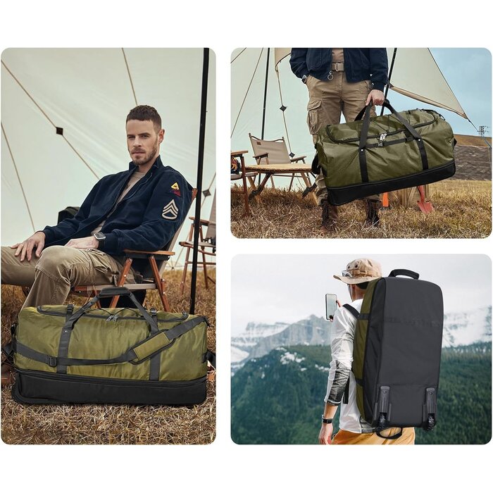 Faltbare Reisetasche 110L-140L, Militärgrün - Jetzt bis zu 33,5% Rabatt