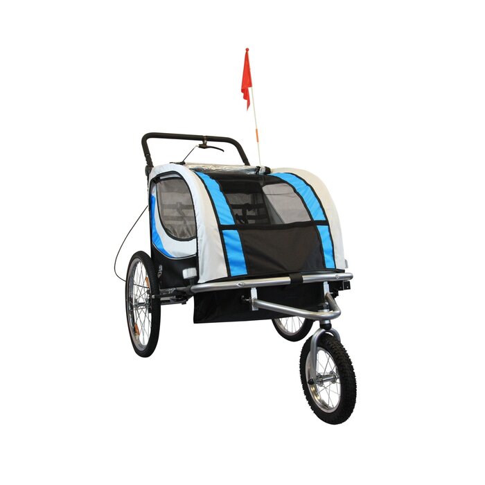 Fahrradanhänger & Buggy für 2 Kinder - Gefedert & Faltbar - Bis zu 30% Rabatt