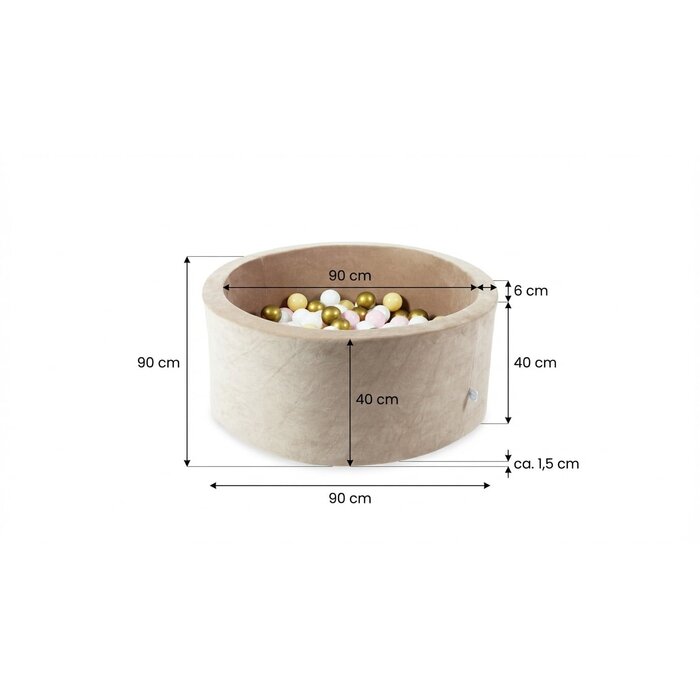 Luxus Bällebad Beige 90x40cm mit 300 Bällen - Bis zu 42% Rabatt