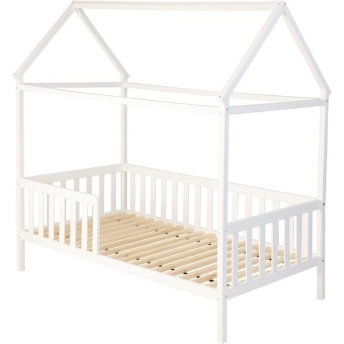 Hausbett Kinderbett 200x90 cm, Kiefer Weiß - Bis zu 32% günstiger