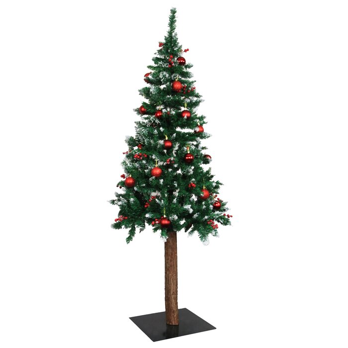 Weihnachtsbaum 180 cm mit Deko & Holzstamm - bis zu 40% Rabatt